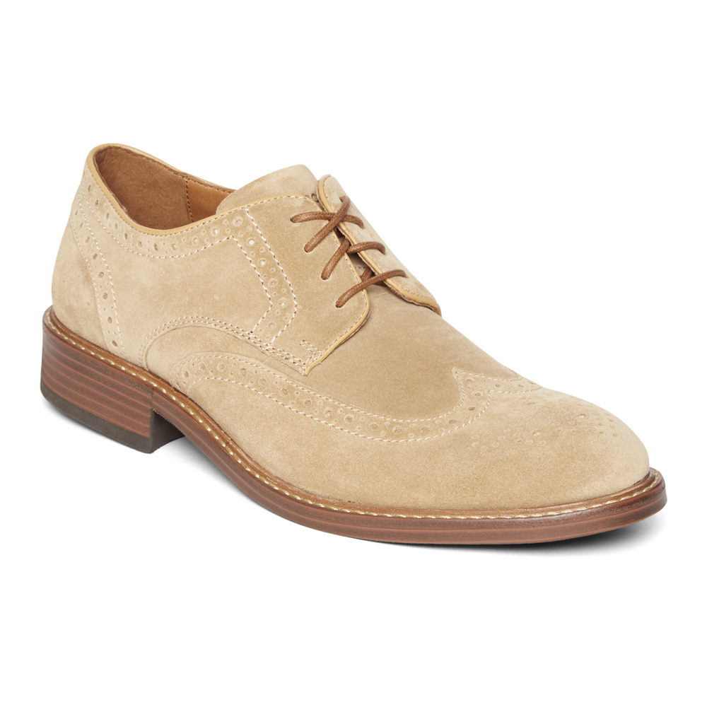 Sapatos Lace Ups Rockport Homem Caqui - Kenton Wingtip - 30854DLWR